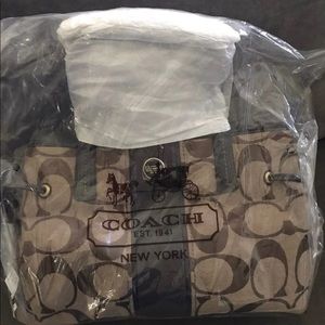 Brown Coach Signature Tote